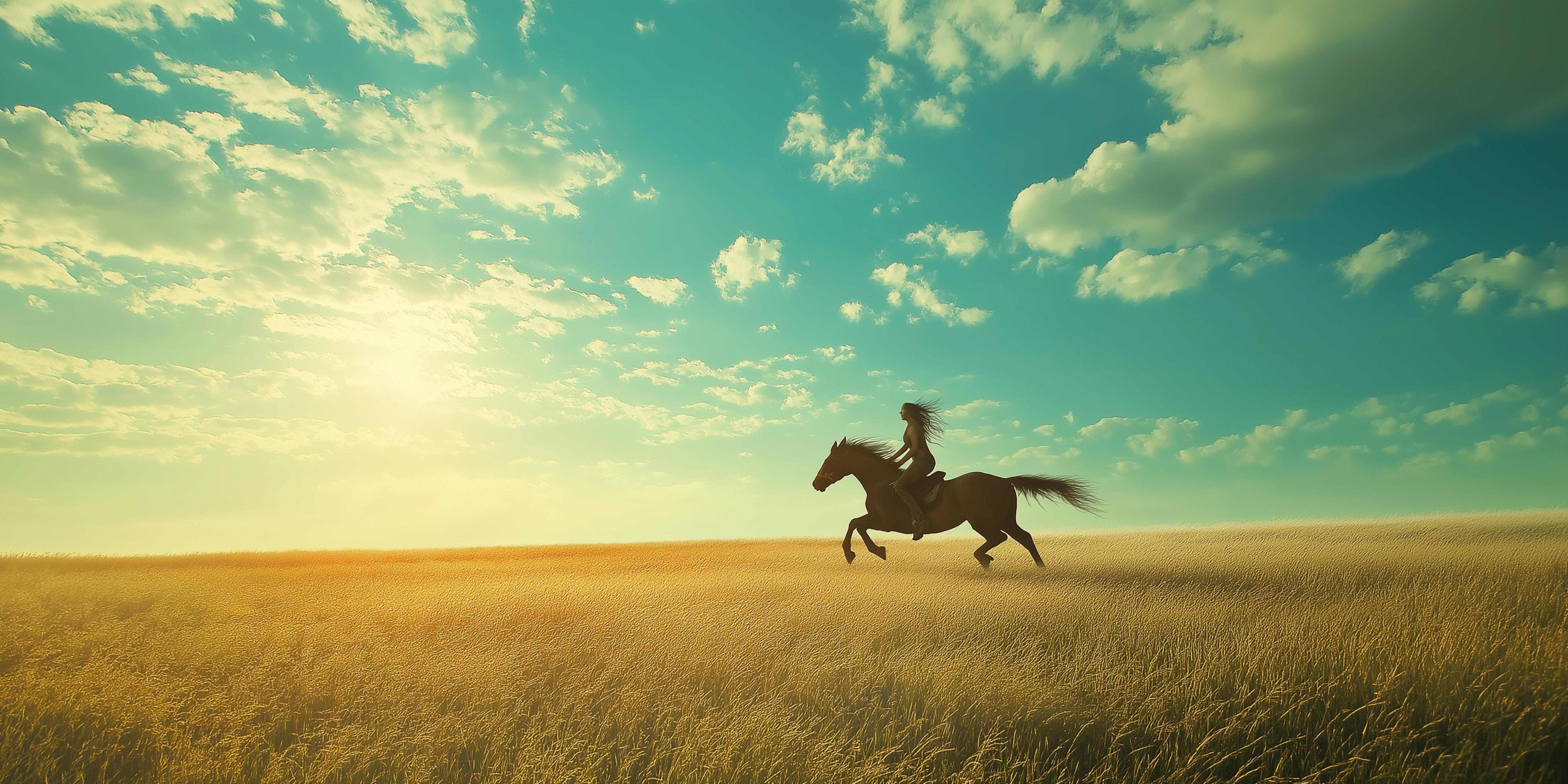 Ein Tier reiten