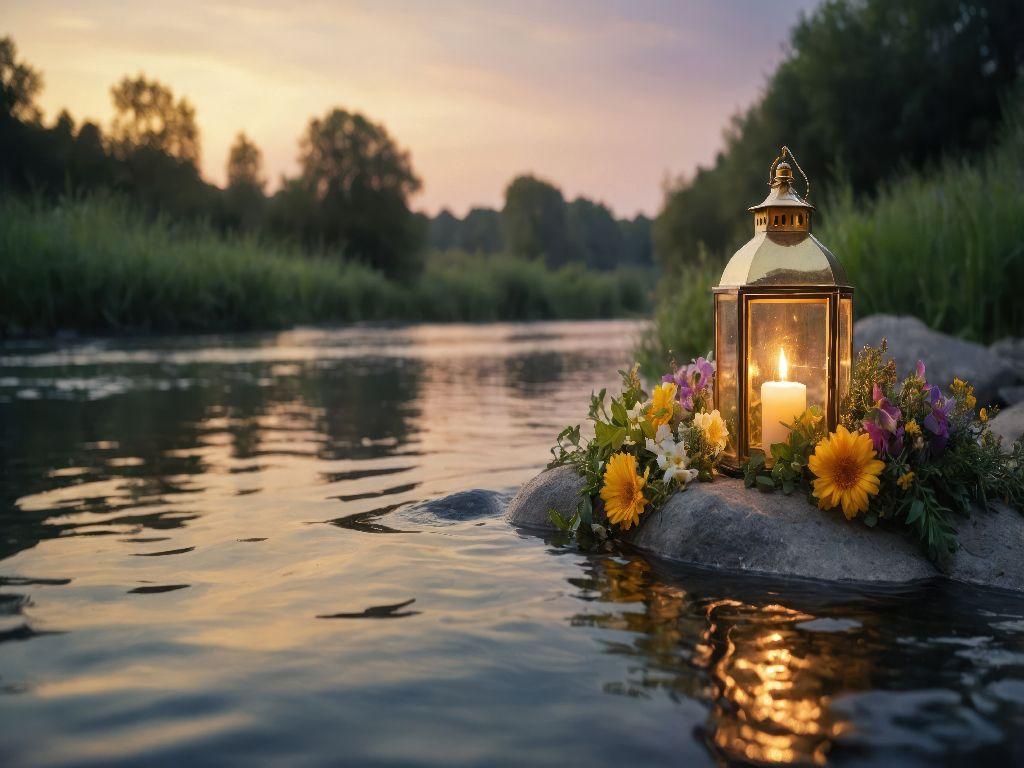 Die Laterne am Fluss